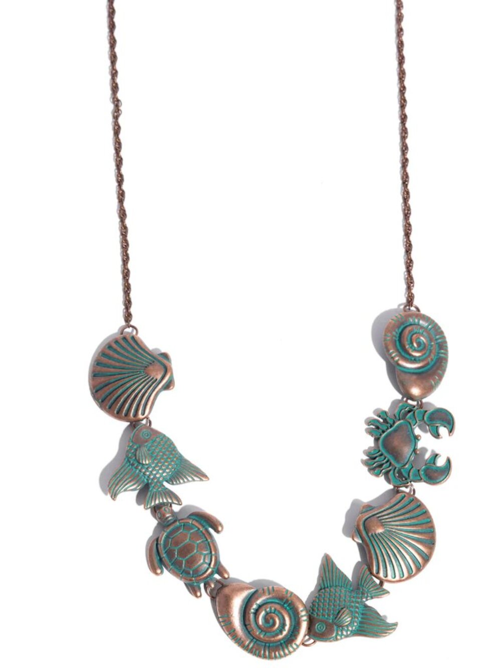 Paparazzi Coastal Shelf Copper Necklace & Earrings Set